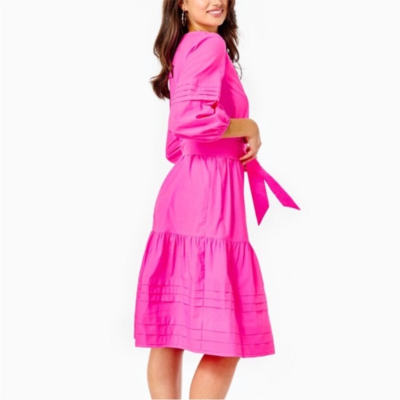 Lilly Pulitzer Laylee Knee Length Dress in Plumeria Pink - Picture 2 of 8